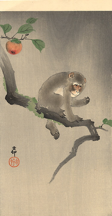Ohara Koson. Monkey