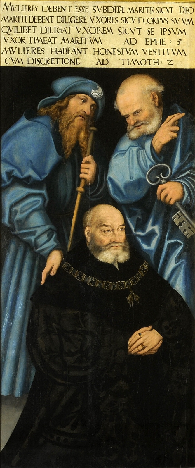 Lucas Cranach the Elder. The altar of George the Bearded (left wing)