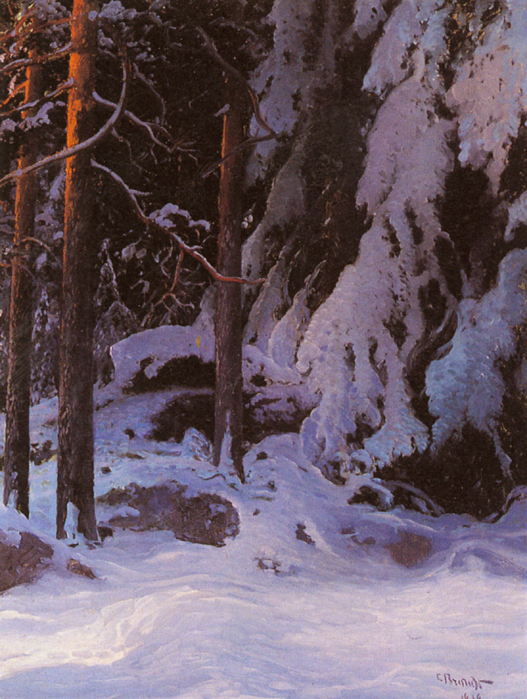 Carl Brandt. Snowy forest