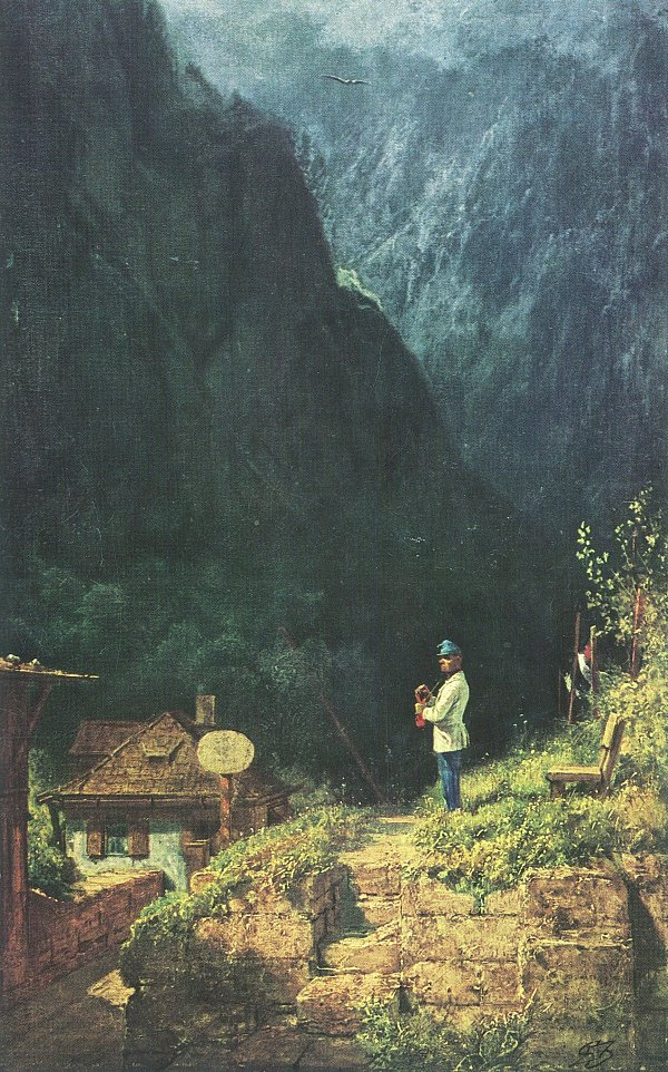 Karl Spitzweg. Customs in Tyrol