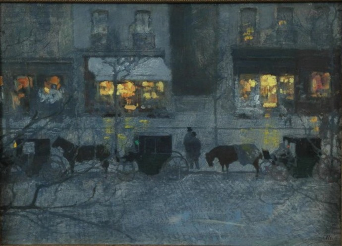 Nikolai Vasilievich Dosekin 1863-1935. Paris. Rainy Night