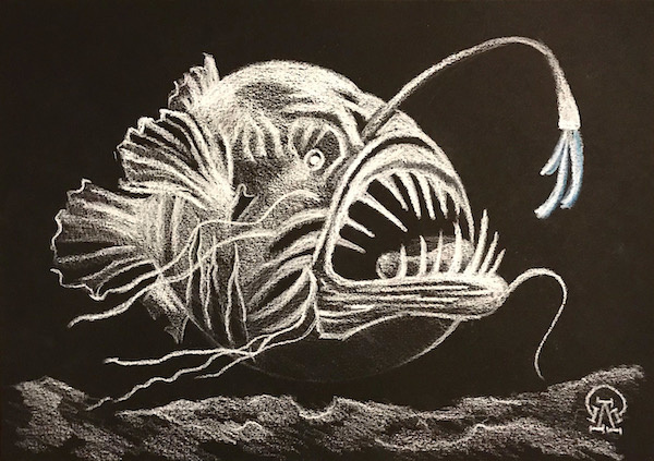 Морской черт рисунок