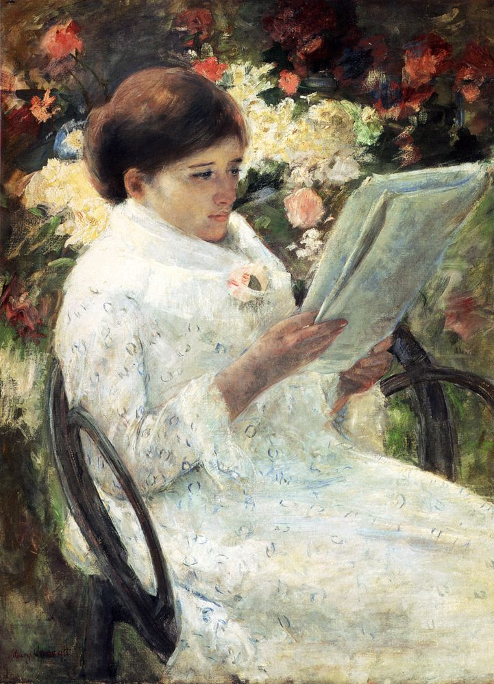 Mary Cassatt. Woman reading in a garden