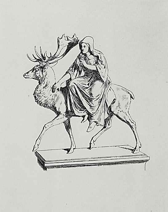 Adolf Friedrich Erdmann von Menzel. Girl on reindeer