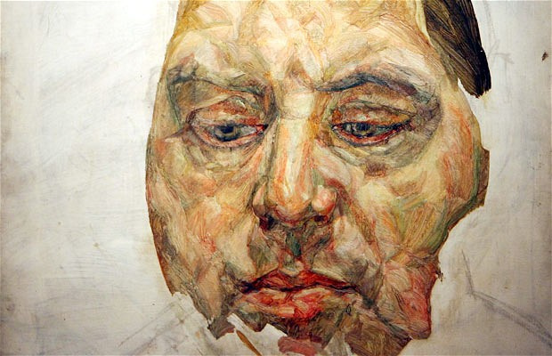 Lucien Freud. Portrait of the artist Francis Bacon