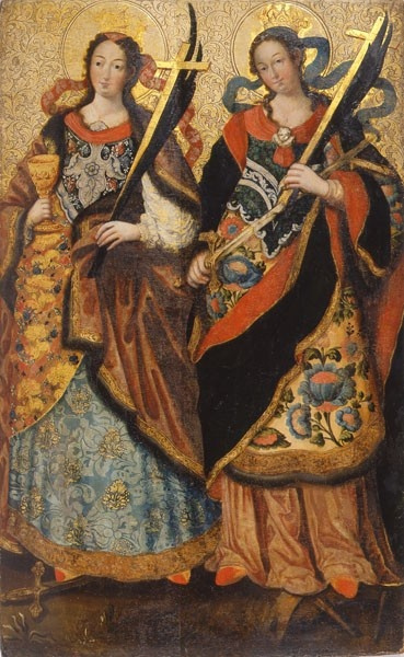 Украинская Икона. Великомученицы Варвара и Екатерина