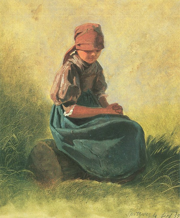Karl Spitzweg. A peasant girl