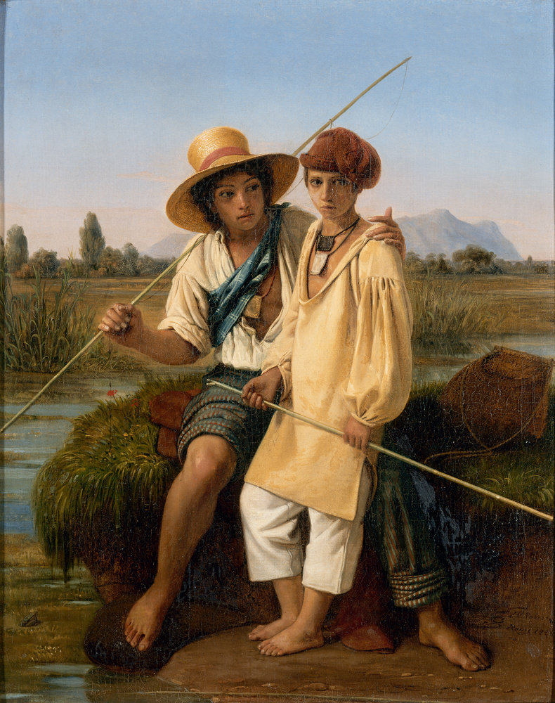 Louis Léopold Robert. The Little Frog Fishers in the Pontine Marshes