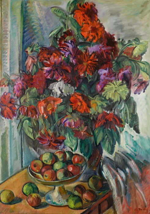 Nikolai Alexandrovich Tarkhov 1871-1930. Still Life with Flowers and Apples