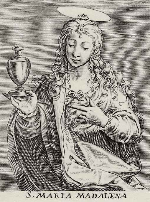 Agostino Carracci. A series of "Holy women", Mary Magdalene