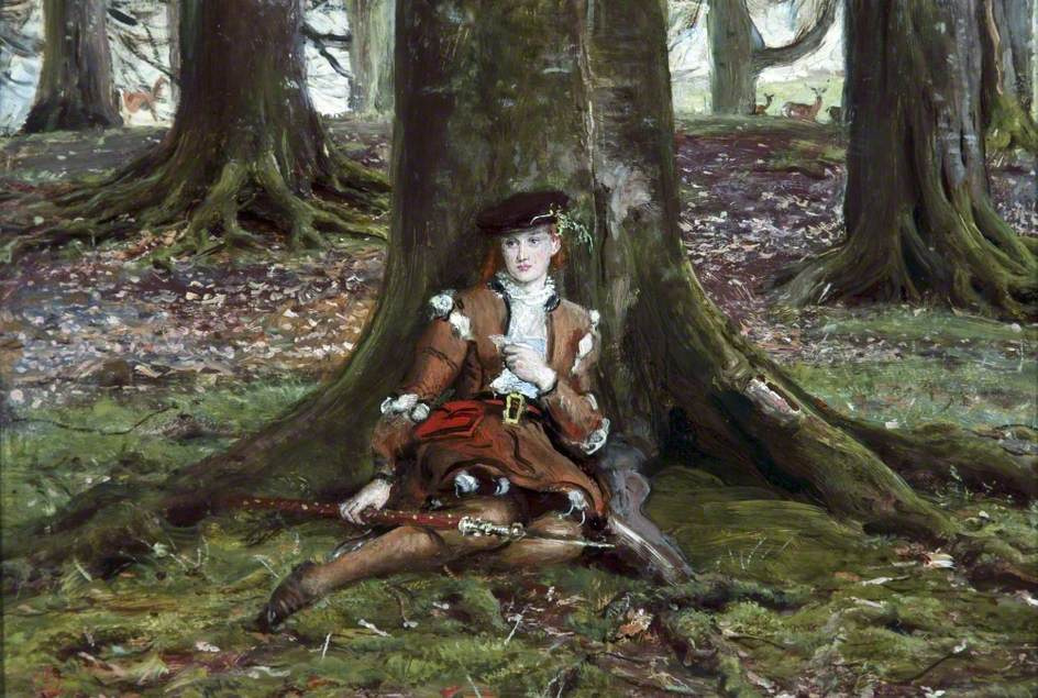 John Everett Millais. Rosalind in the forest