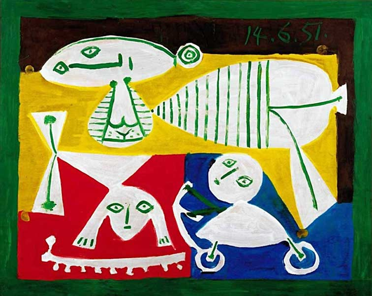 Pablo Picasso. Maman et enfants jouant