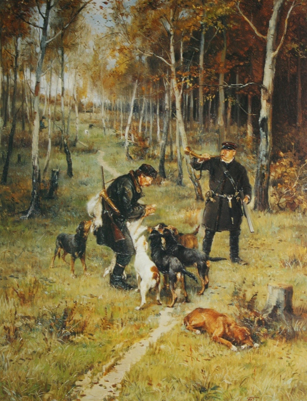 Illarion Mikhailovich Pryanishnikov. The end of the hunt. 1884