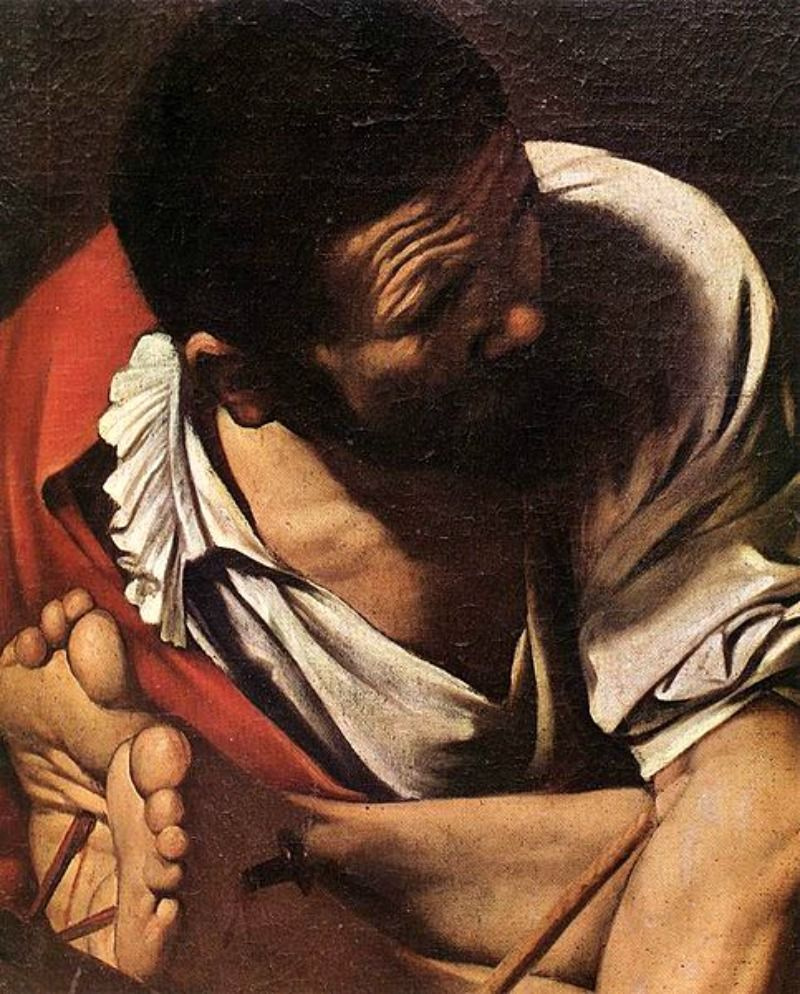 Michelangelo Merisi de Caravaggio. The Crucifixion Of St. Peter. Fragment
