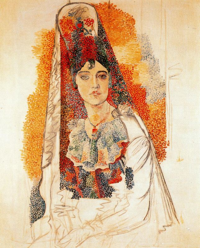 Pablo Picasso Woman in Mantilla, 1917 Descripción de la obra Arthive