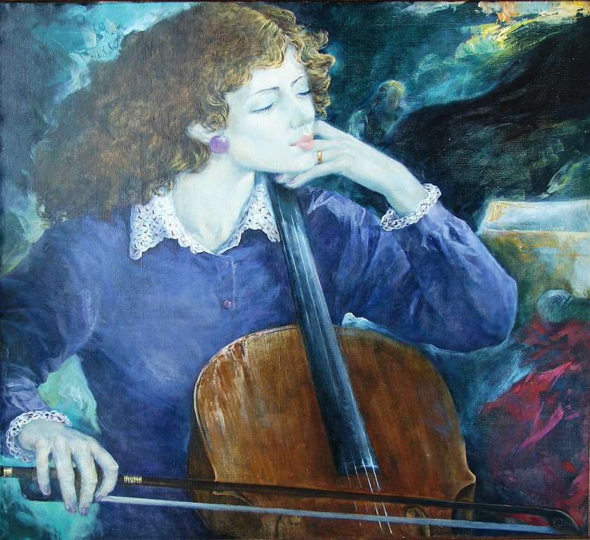Valery Petrovich Erofeevsky. “Soloist of the orchestra”, 2000, oil on canvas, 80х84