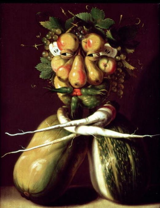 Giuseppe Arcimboldo. Portrait (still life with squash and fruit)