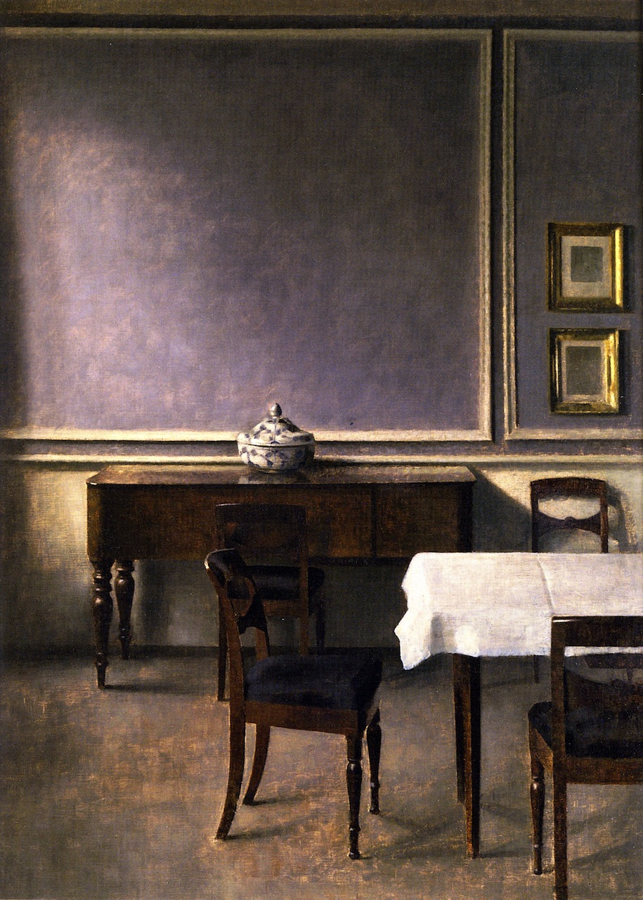 Vilhelm Hammershøi. Interior with punch bowl