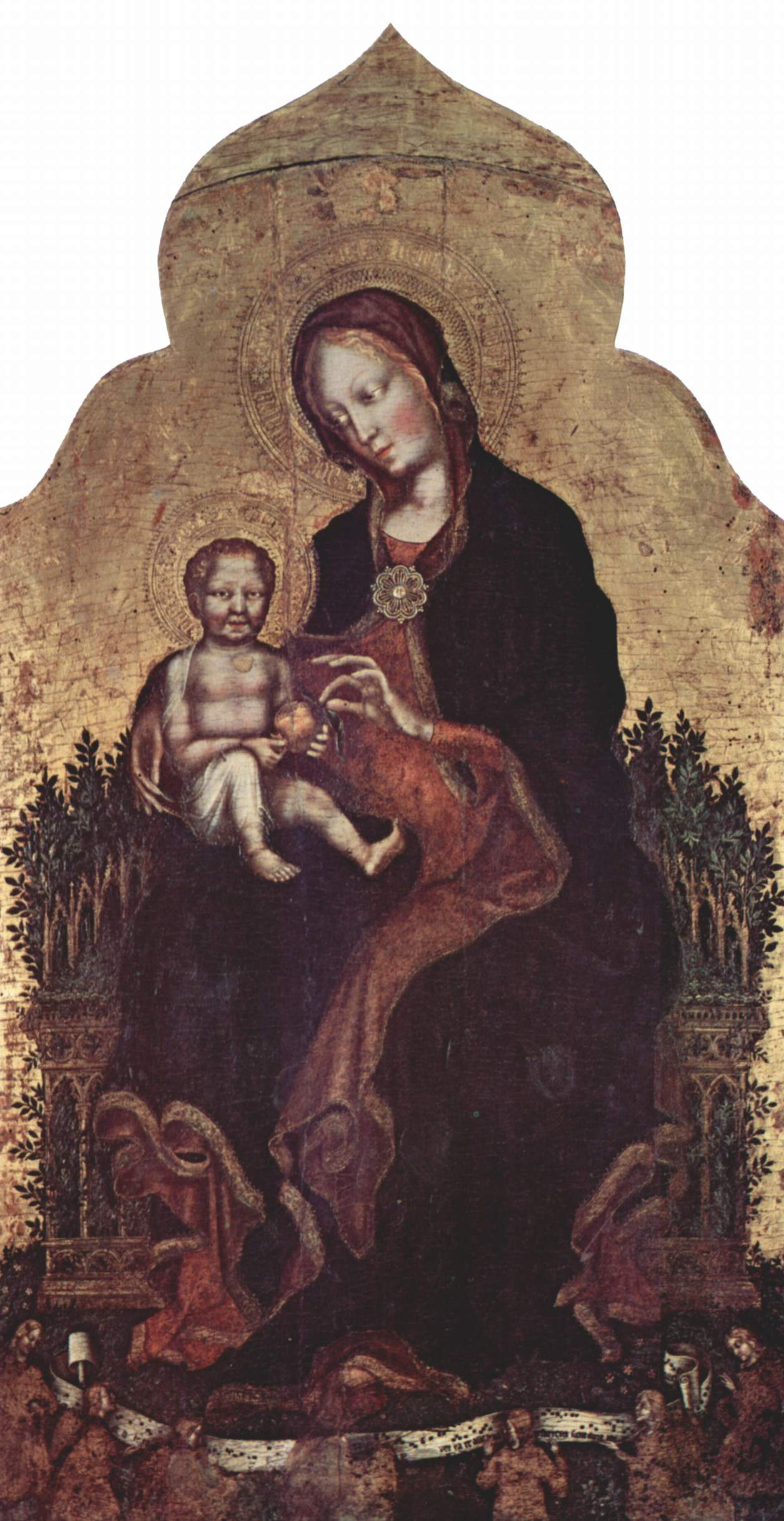 Gentile da Fabriano. Madonna with angels