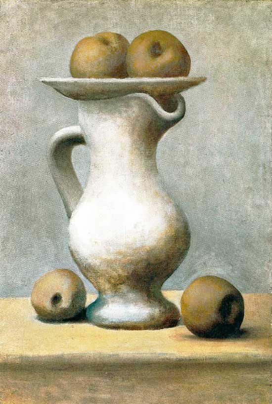 Pablo Picasso. Still life with pitcher and apples