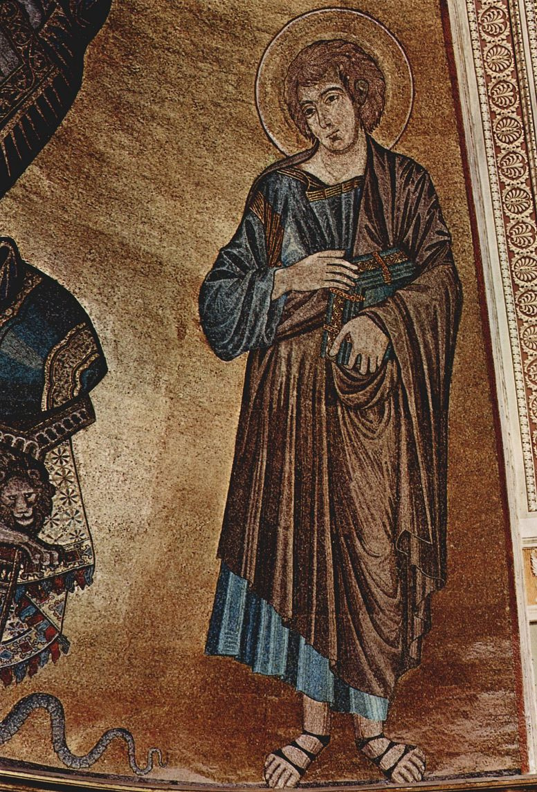 Cimabue (Chenny di Pepo). Mosaic of the Cathedral of Pisa, scene: Christ enthroned with Mary and John, detail: John