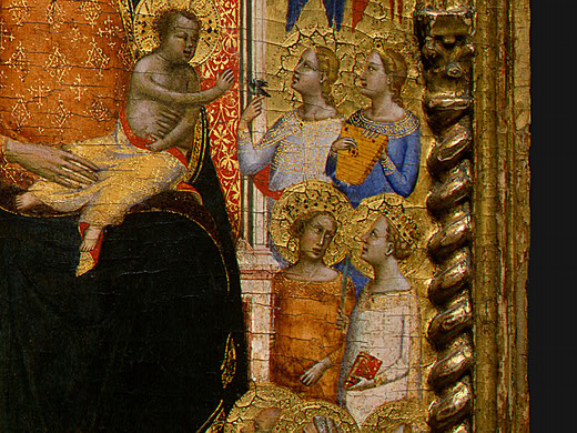 Bernardo Daddy. Madonna and child with angels (detail)