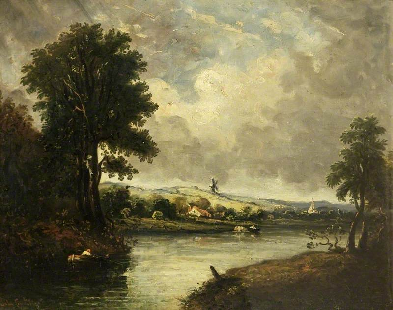 John Constable. River landscape