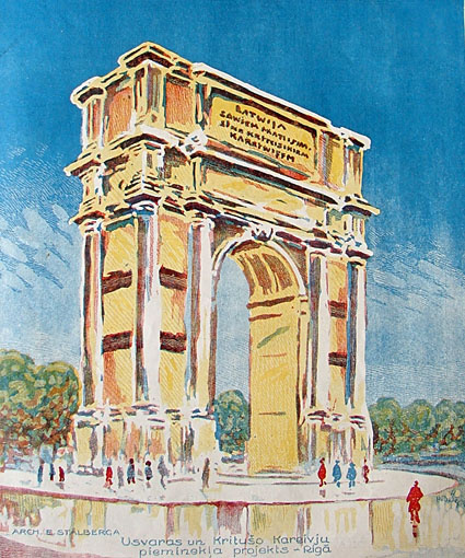 Ernst Yakovlevich Shtalberg. Project for a triumphal arch in Riga.