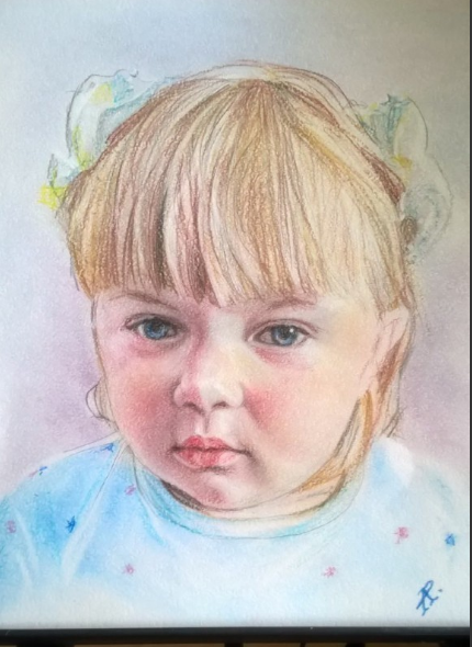 Child portrait, 2017, 30×40 cm by Anatoly Alexandrovich Rybakov ...