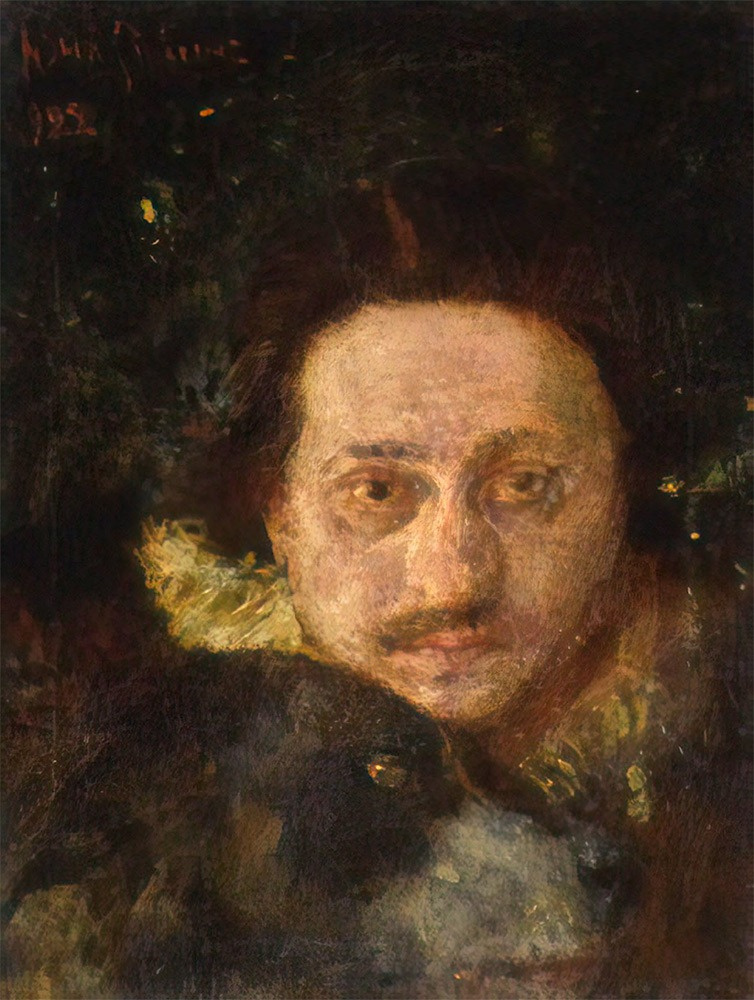 Yuri Ilyich Repin. Self-portrait with a dog