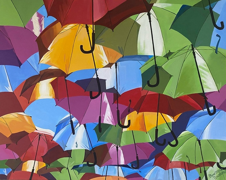 Зонтик 6 букв. Картина зонтики. Зонтики в живописи. Картины с зонтом. Известная картина зонтики.