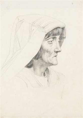 Theodor Leopold Weller. An Italian peasant woman from Cervara