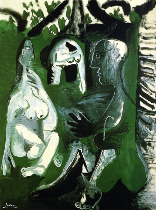Пабло Пикассо - Завтрак на траве (по мотивам Мане), 1961, 97×130 см:  Описание произведения | Артхив