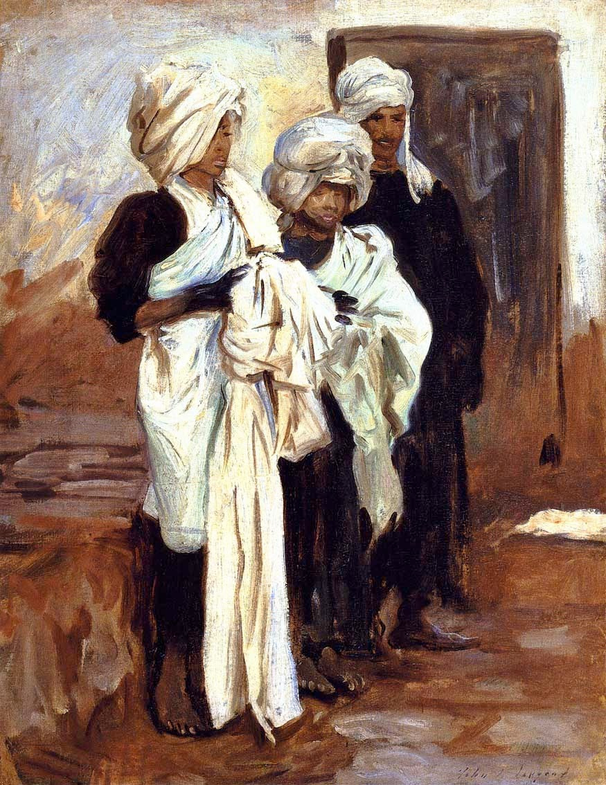 John Singer Sargent The Egyptian dyers of Indigo 1891 64×81 cm
