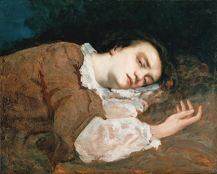 Gustave Courbet. Sketch for Dream girls the banks of the Seine