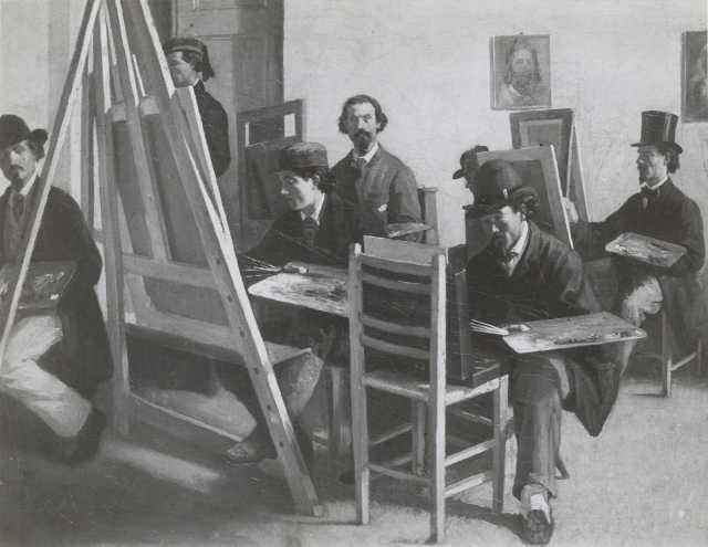 The school of painting in Naples