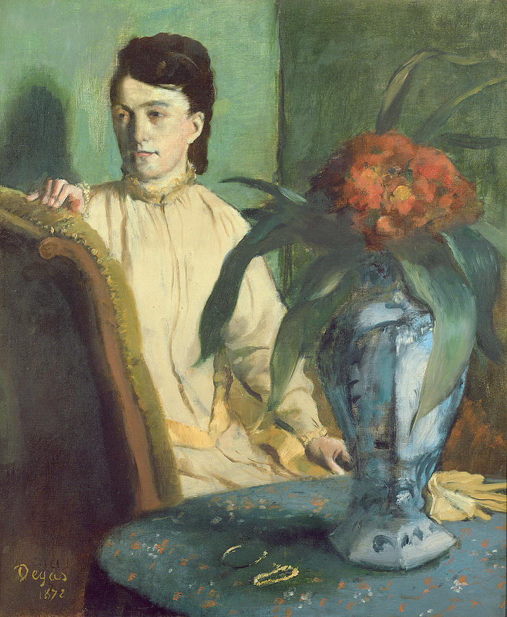 Seated woman with a vase
