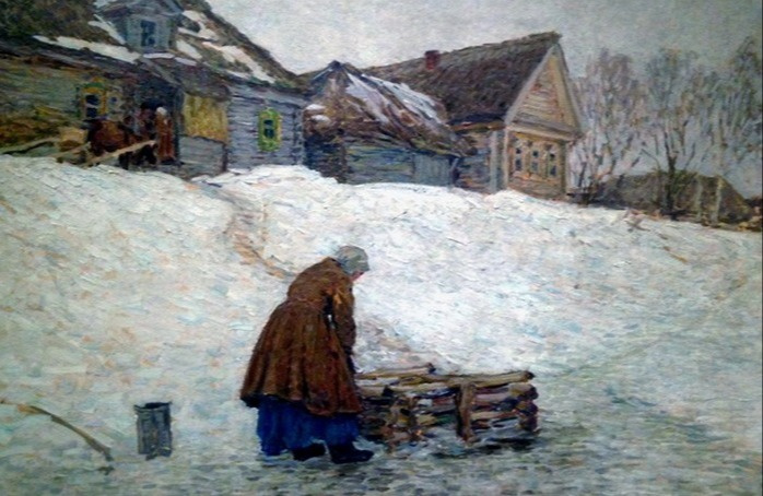 Nikolai Vasilievich Meshcherin (1864-1916). In icy conditions