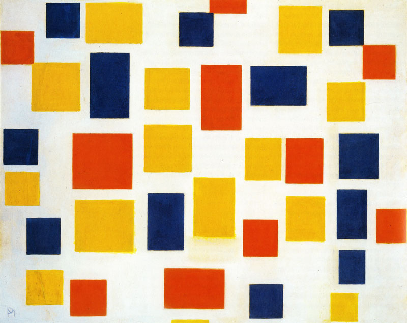Piet Mondrian. Composition with color planes 1