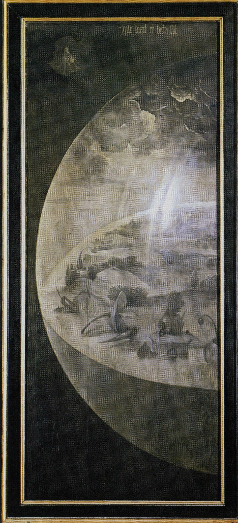 Hieronymus Bosch. The garden of earthly delights. The Creation Of The World. The outer left wing