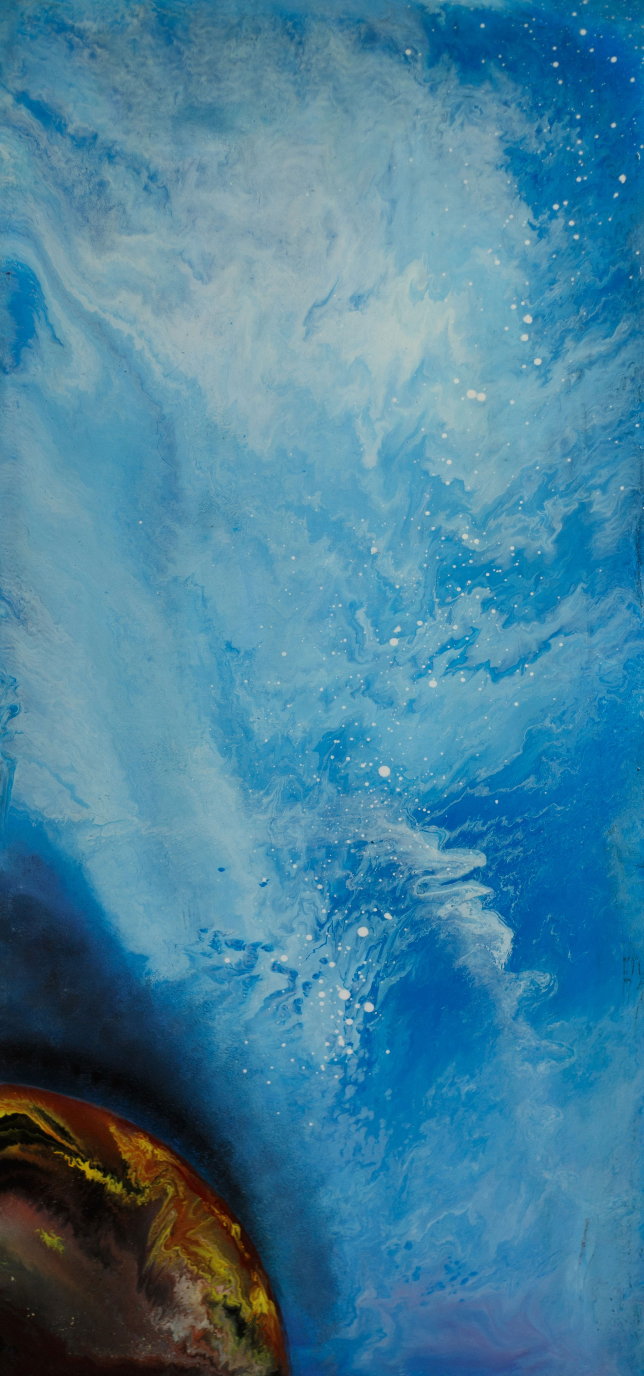 Alla Struchayeva. Painting "The Radiance of the Blue Universe"