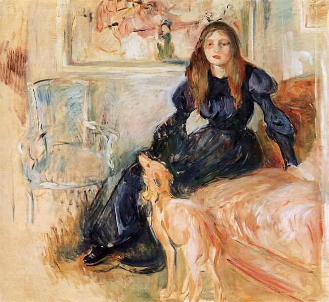 Berthe Morisot. Julie Manet and her Greyhound Laertes