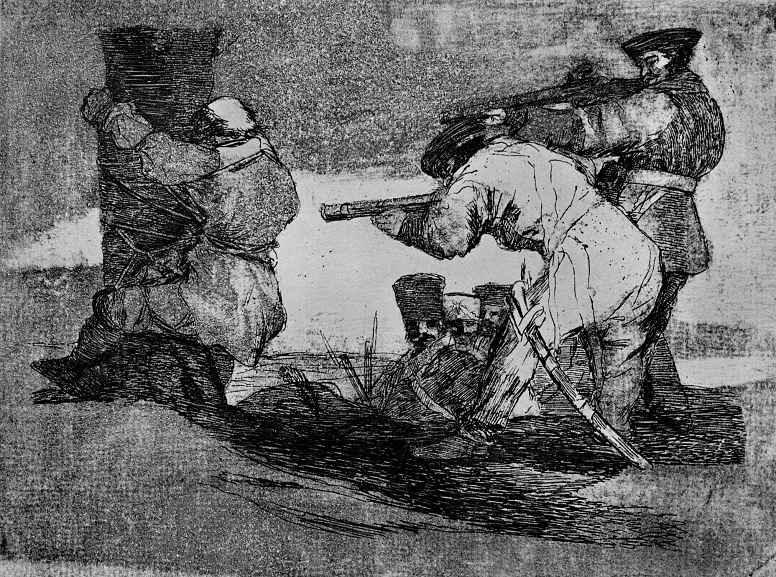 Francisco Goya. The series "disasters of war", page 38: the barbarians!