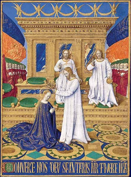 Jean Fouquet The Coronation Of The Virgin Mary. Miniature from 