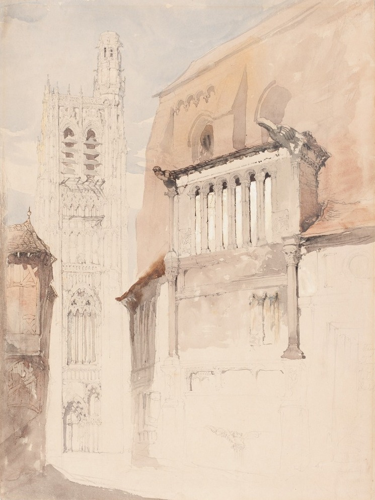 John Ruskin. Tower of the Cathedral in Sens