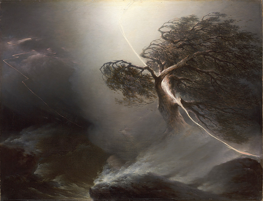 Maxim Nikiforovich Vorobiev. Oak fractured by lightning. Allegory on the death of the artist's wife