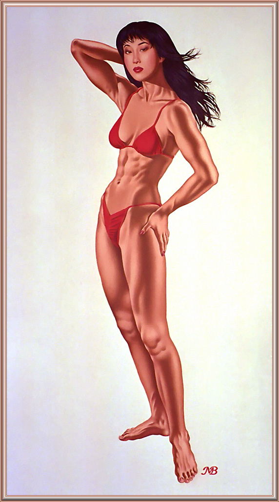 Mark Blanton. The girl in the red swimsuit