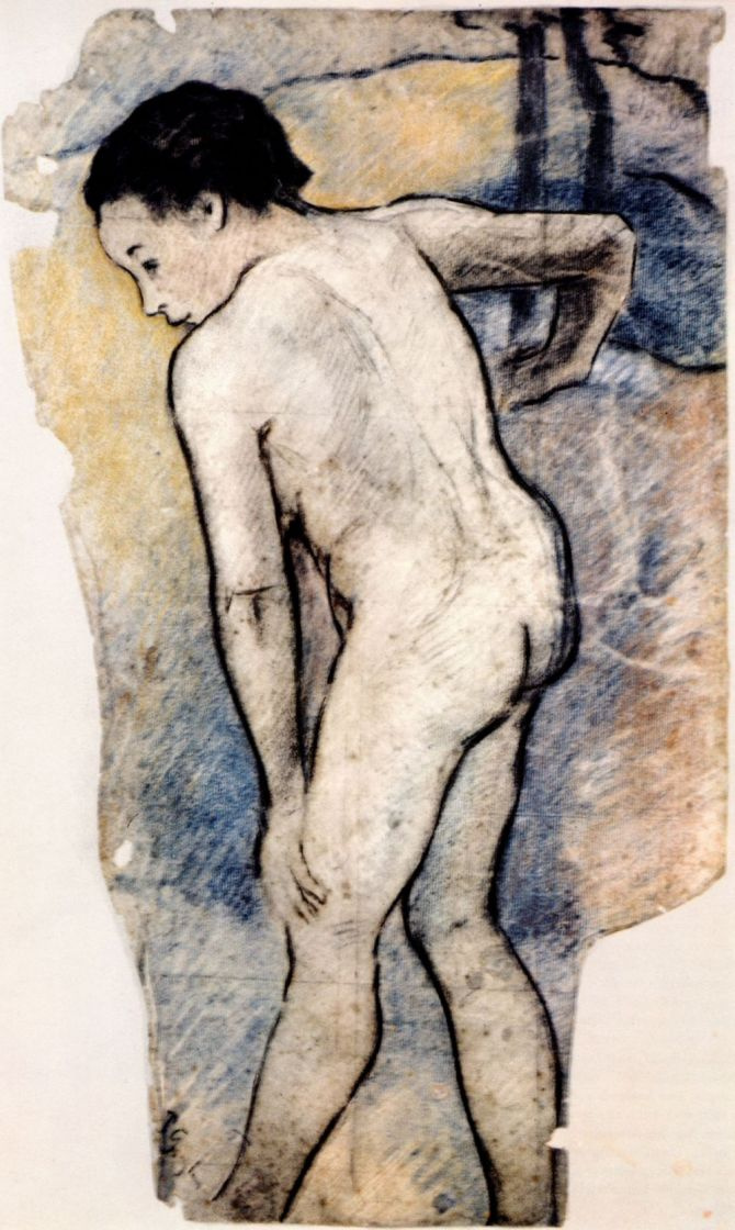 Paul Gauguin. Bathing boy-Breton