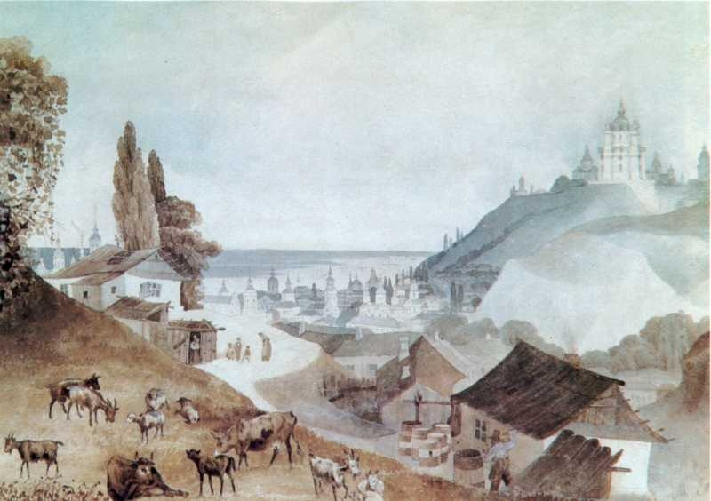 Mikhail Makarovich Sazhin. View of Podol from Szczekawica