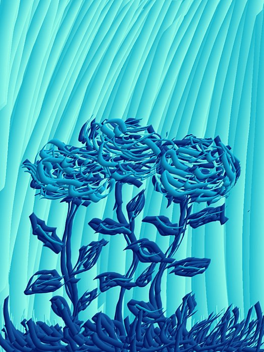 Asya Alibala gizi Hajizadeh. Blue roses